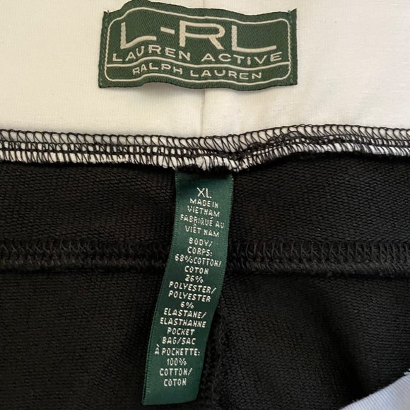 Lauren Ralph Lauren | LRL Active Black Cargo Pants Pockets Womens XL NWT Yoga - Picture 6 of 11